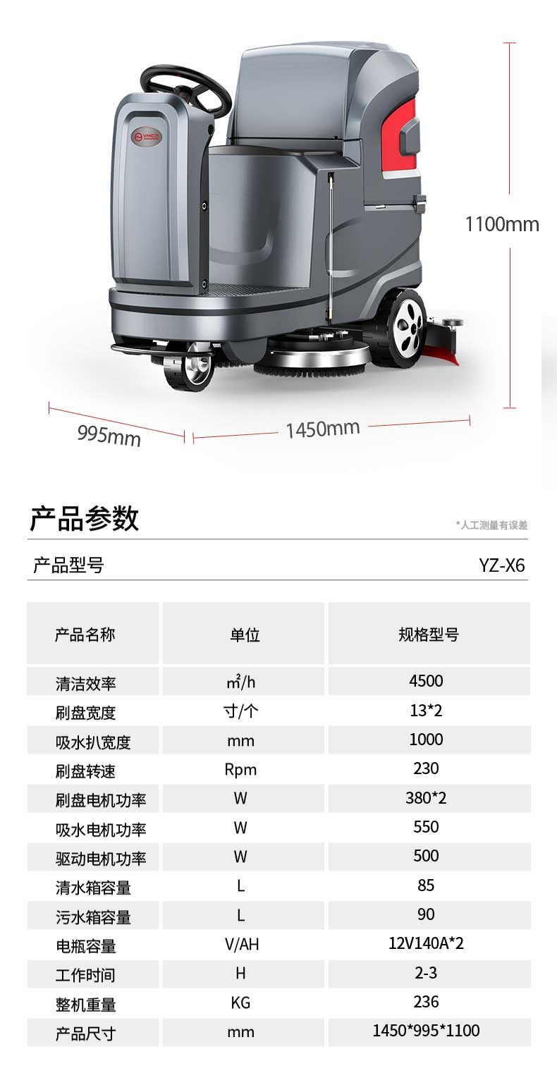 揚子電動洗地機X6